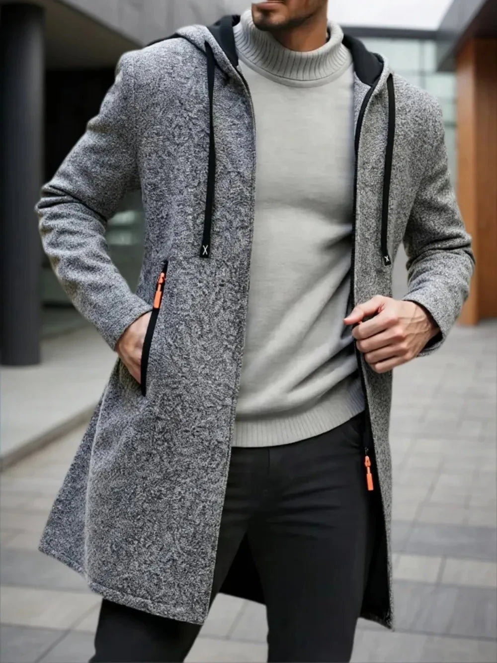 Men's Fleece Zip-Up Hoodie Jacket