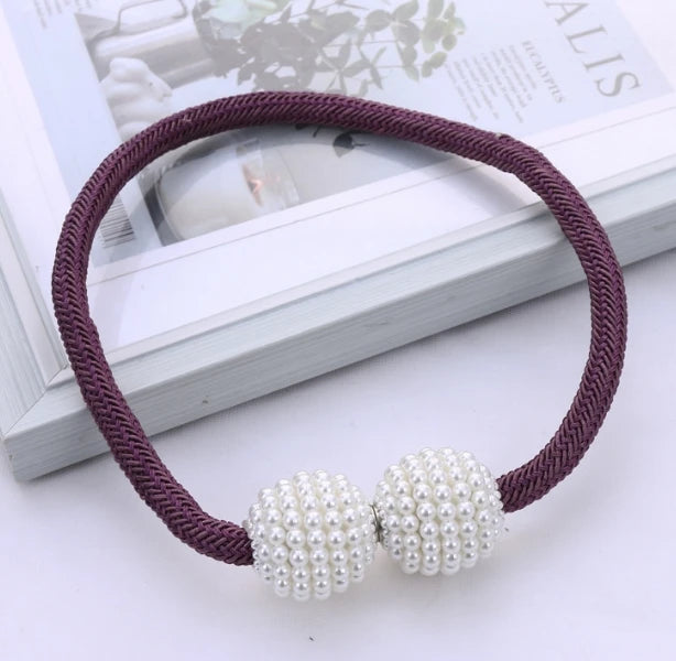 Magnetic Pearl Curtain Tieback Clips