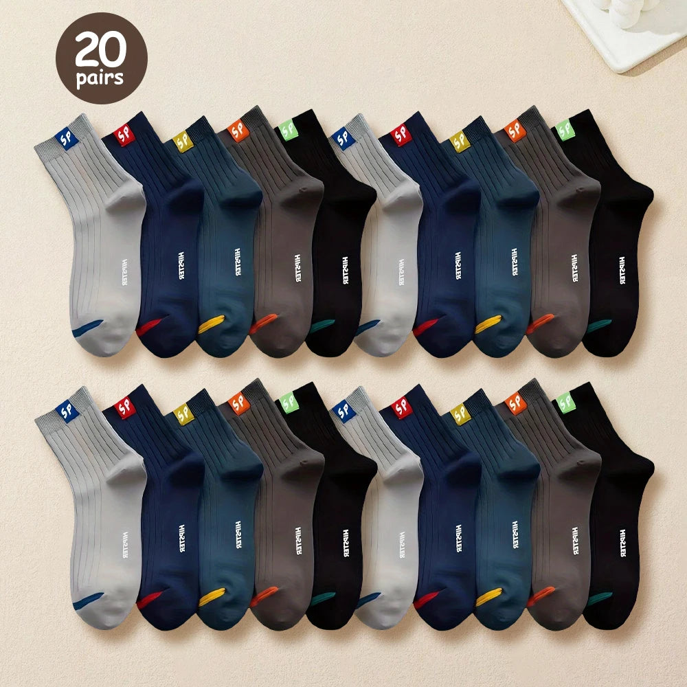 Men's Breathable Sports Socks (5–20 Pairs)