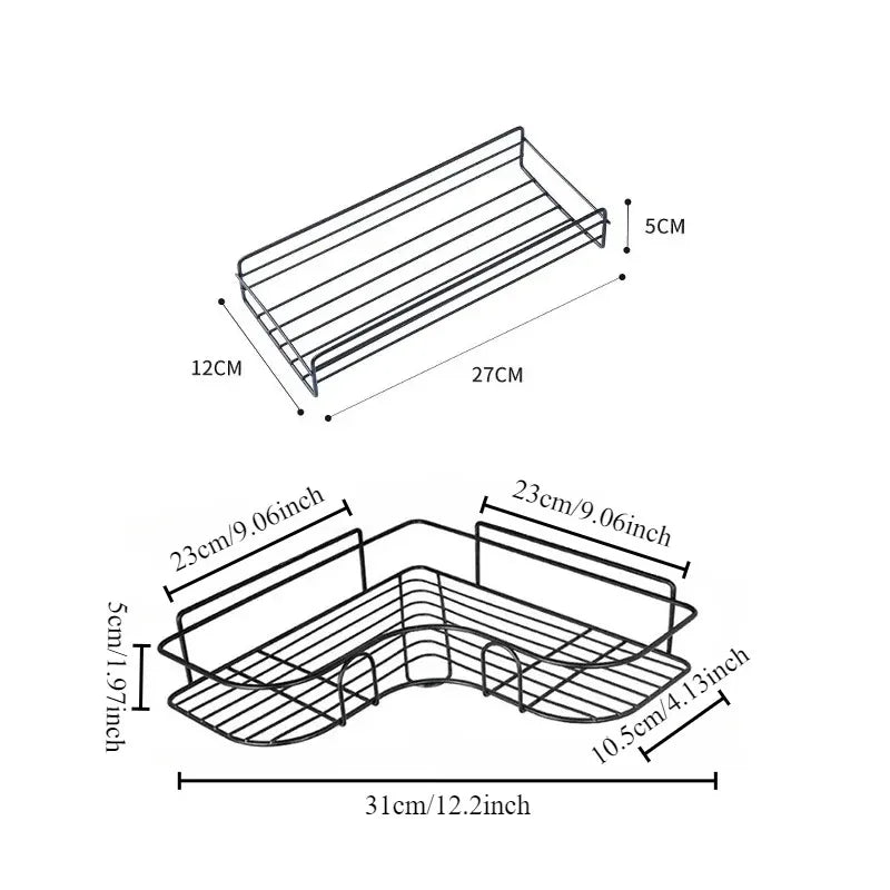 No-Drill Corner Shower Caddy Shelf