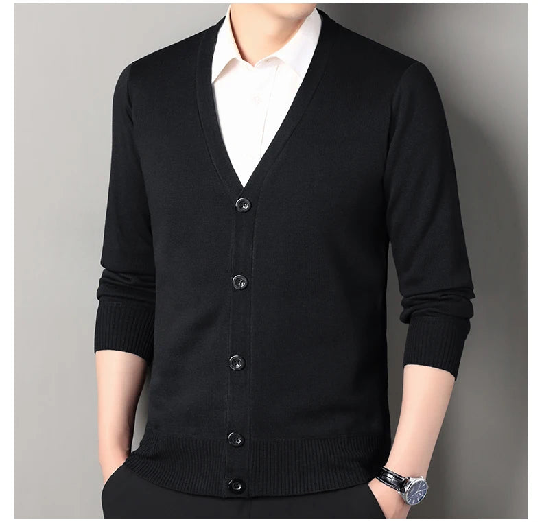 Men's Fleece Knit Cardigan Jacket