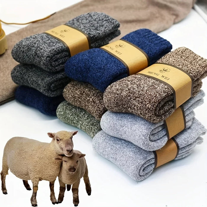 Men's Thick Warm Mid-Calf Socks (3/5 Pairs)