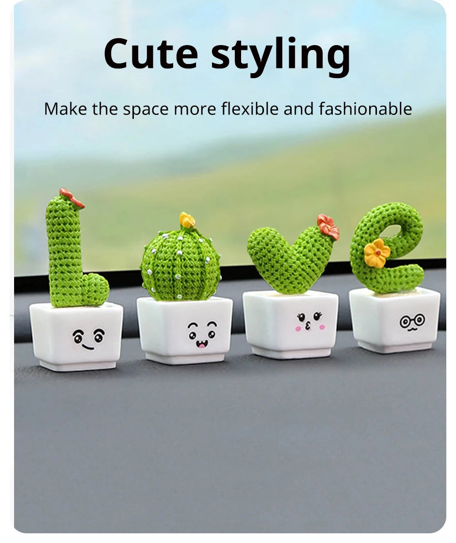Mini Resin Succulent Plant Set (4 Pcs)