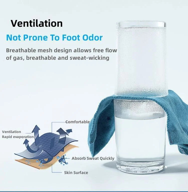 Men's Breathable Cotton Ankle Socks (5 Pairs)