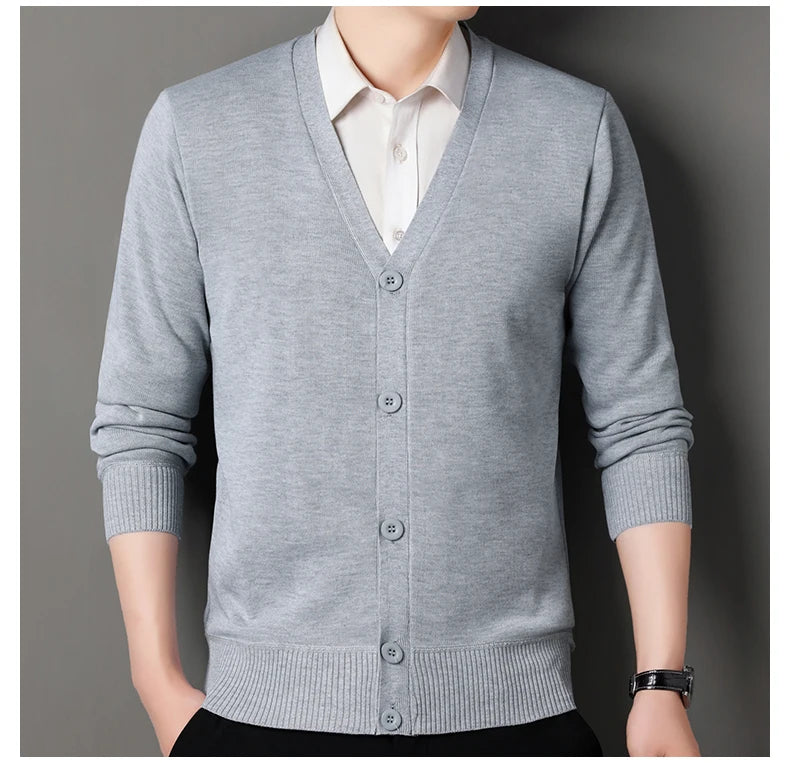 Men's Fleece Knit Cardigan Jacket