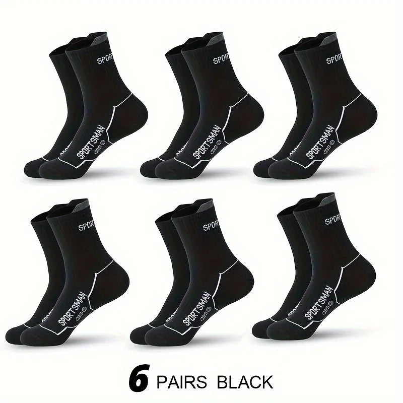 Men's Breathable Mesh Sports Socks (6 Pairs)