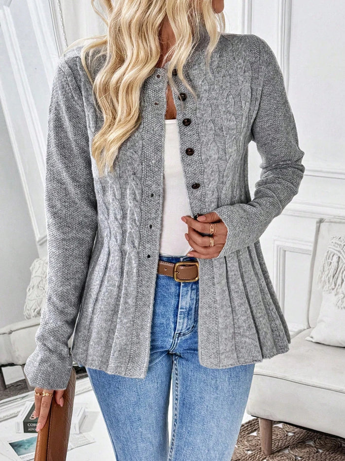 Women's Solid Knit Cardigan Sweater