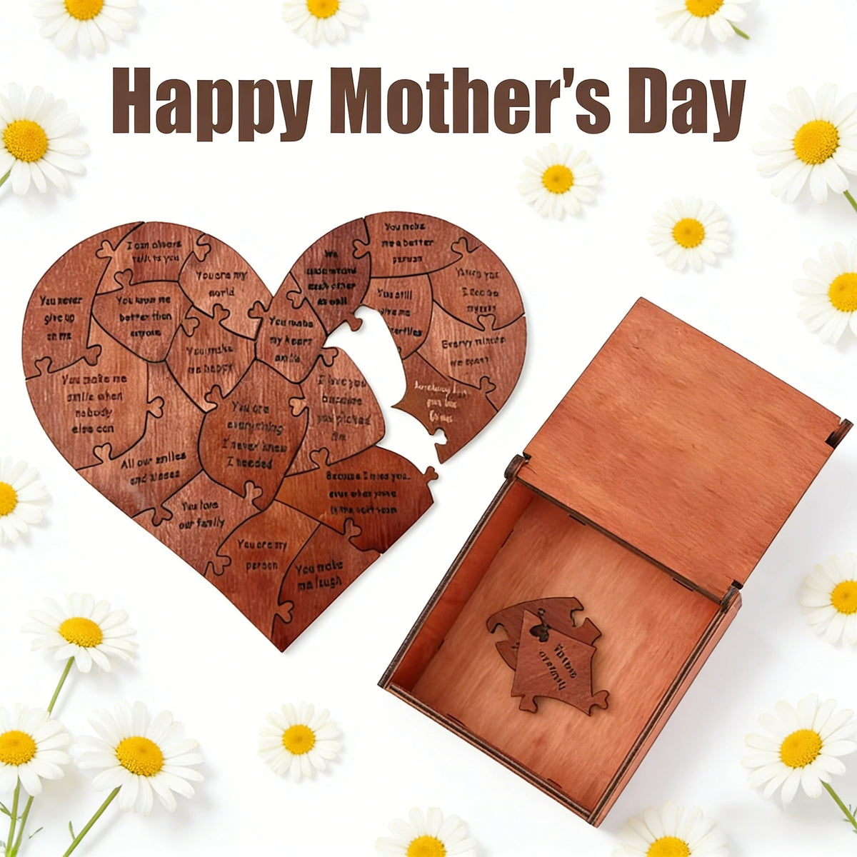 "20 Reasons Why I Love You" Engraved Puzzle Gift