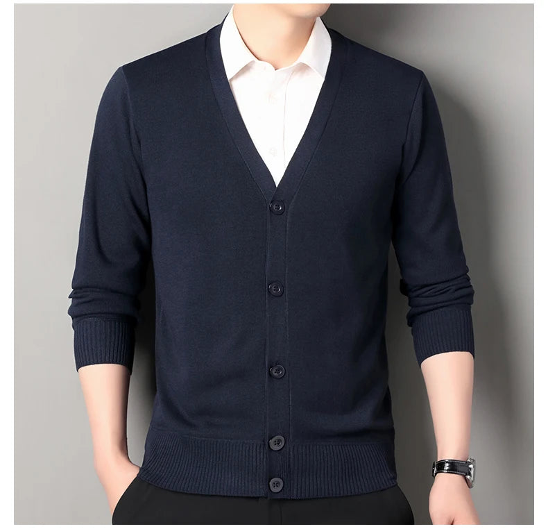 Men's Fleece Knit Cardigan Jacket