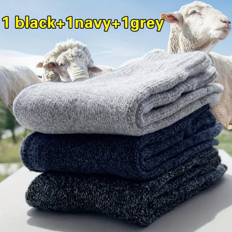 Men's Thick Warm Mid-Calf Socks (3/5 Pairs)