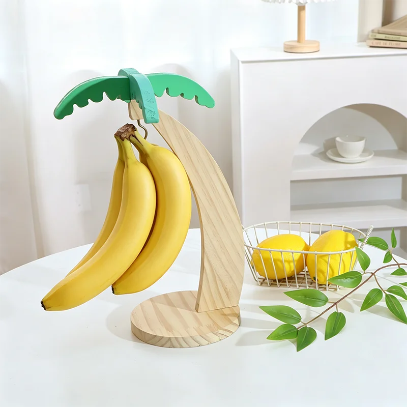 Wooden Leaf Banana Hanger Fruit Rack