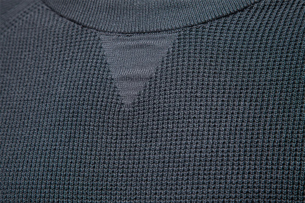 Men's Long Sleeve Henley Polo Shirt