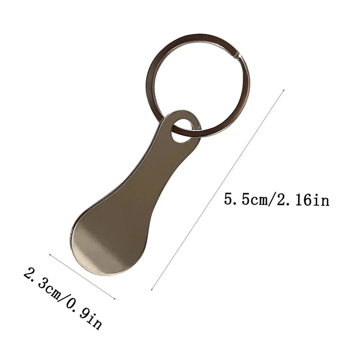 Stainless Steel Shopping Cart Token Keychain