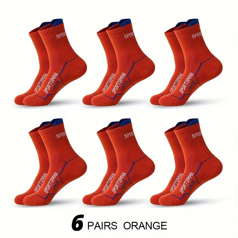 Men's Breathable Mesh Sports Socks (6 Pairs)