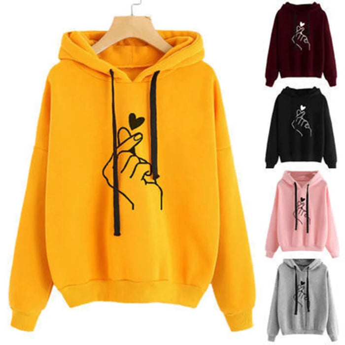 Women's Fleece Heart Hoodie