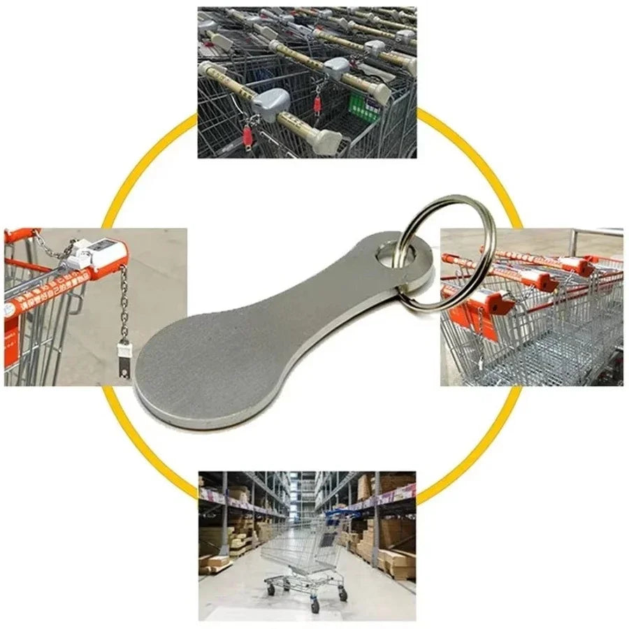 Stainless Steel Shopping Cart Token Keychain