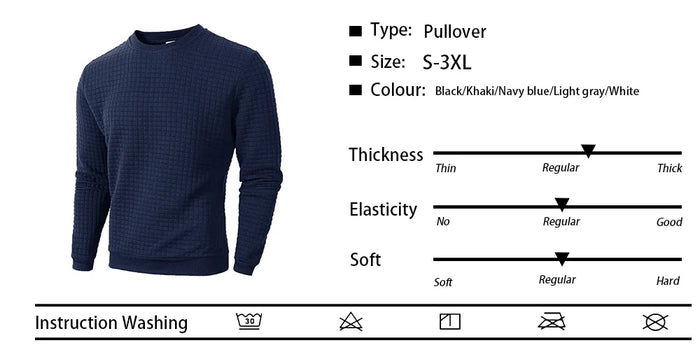 Men's Jacquard Crew Neck Sweater
