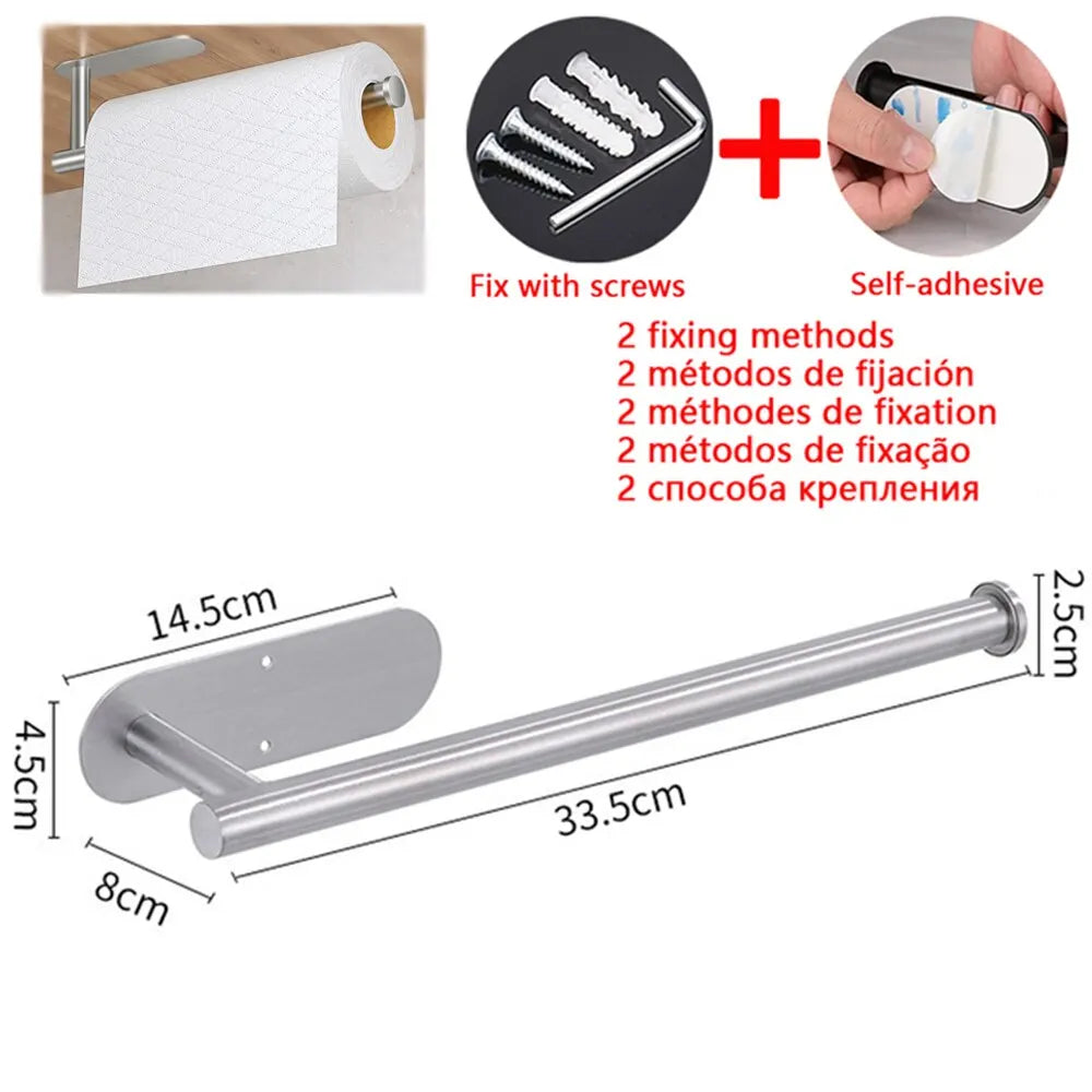 Adhesive Paper Towel & Toilet Roll Holder