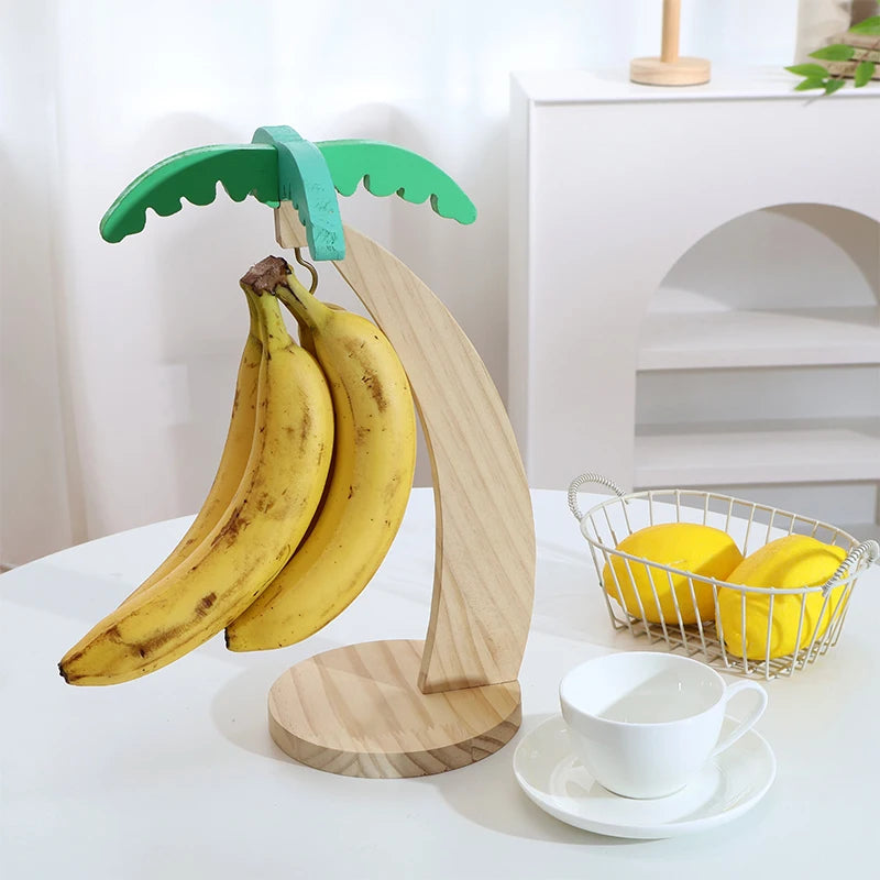 Wooden Leaf Banana Hanger Fruit Rack