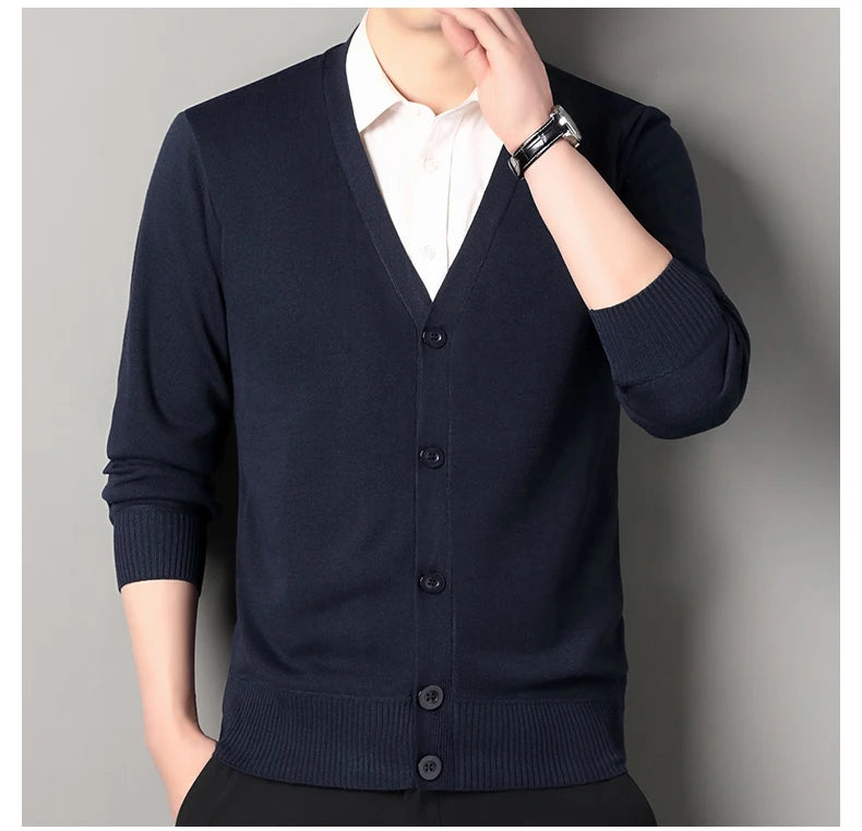 Men's Fleece Knit Cardigan Jacket