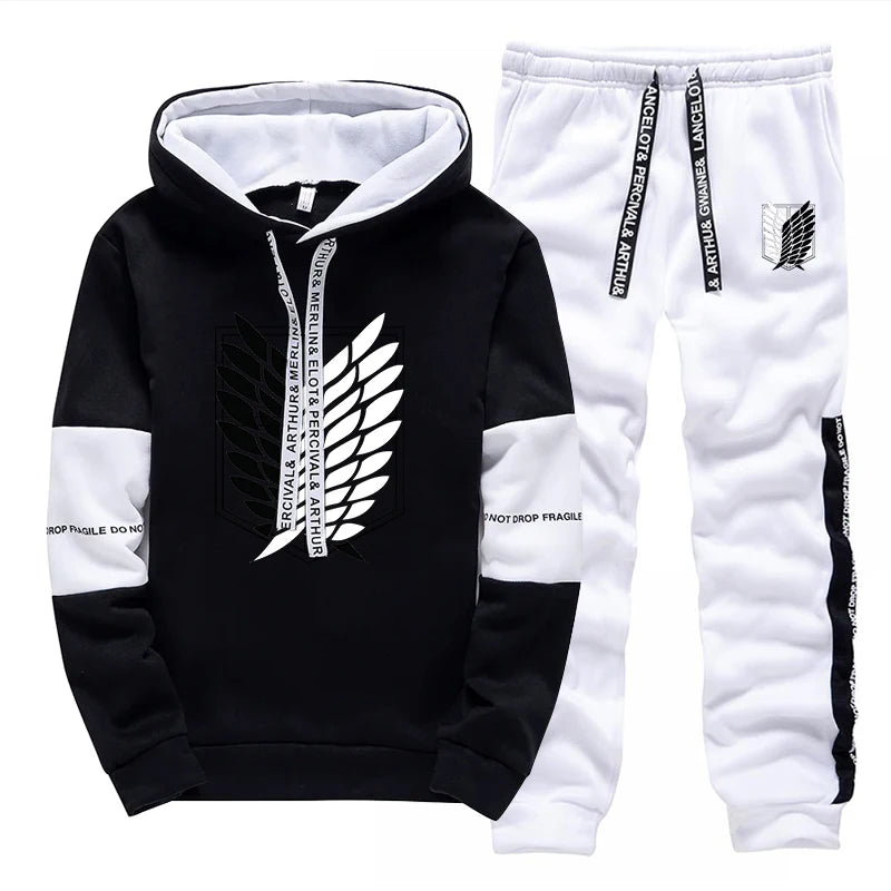 Men's Printed Hoodie & Jogger Tracksuit