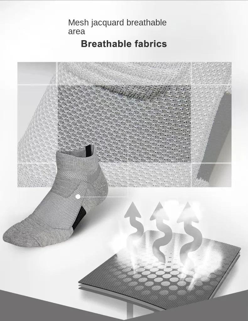 Cushioned Mesh Athletic Socks (3 Pairs)