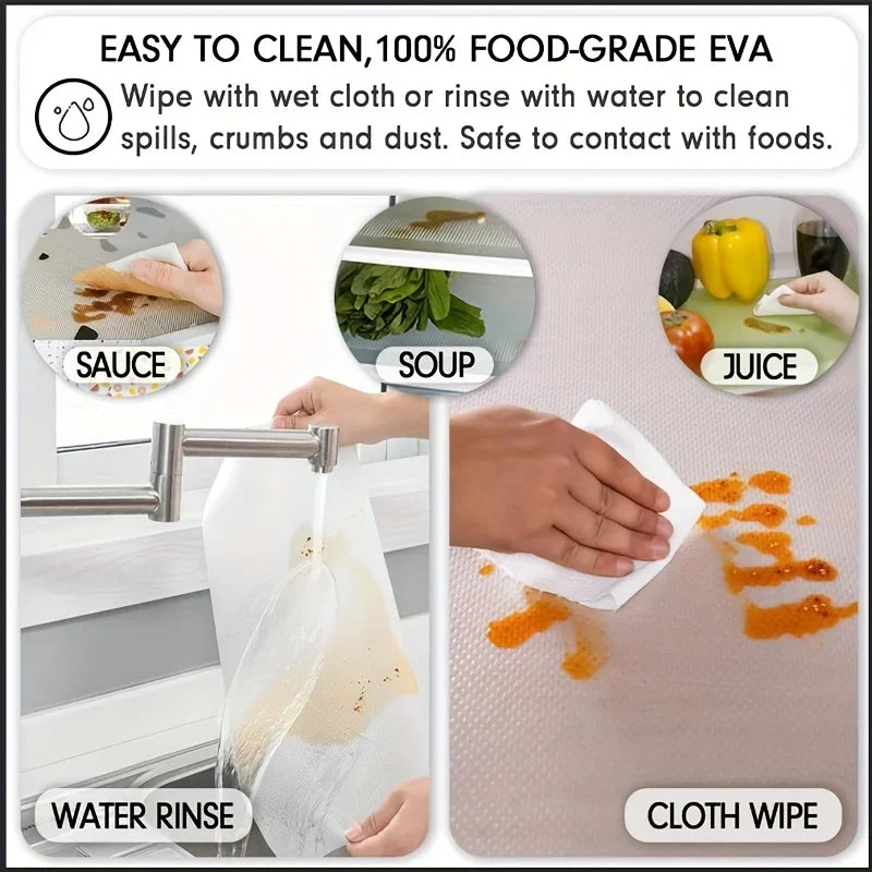Washable EVA Fridge Liner Mats (4 Pcs)