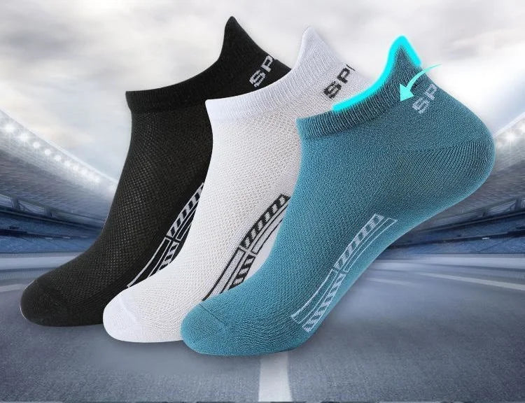 Men's Breathable Cotton Ankle Socks (5 Pairs)