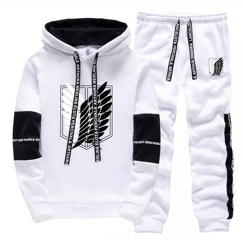 Men's Printed Hoodie & Jogger Tracksuit