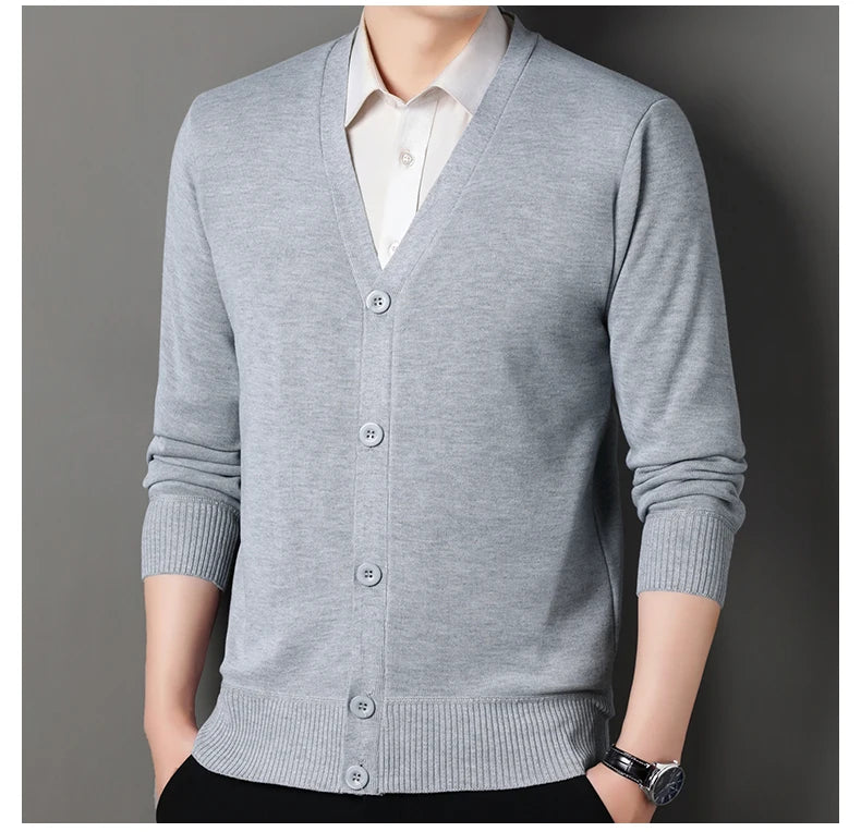 Men's Fleece Knit Cardigan Jacket