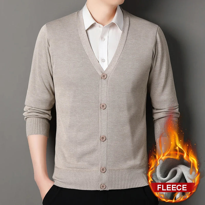 Men's Fleece Knit Cardigan Jacket
