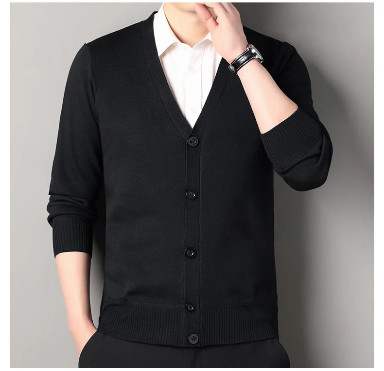 Men's Fleece Knit Cardigan Jacket