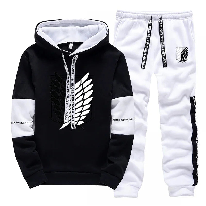 Men's Printed Hoodie & Jogger Tracksuit