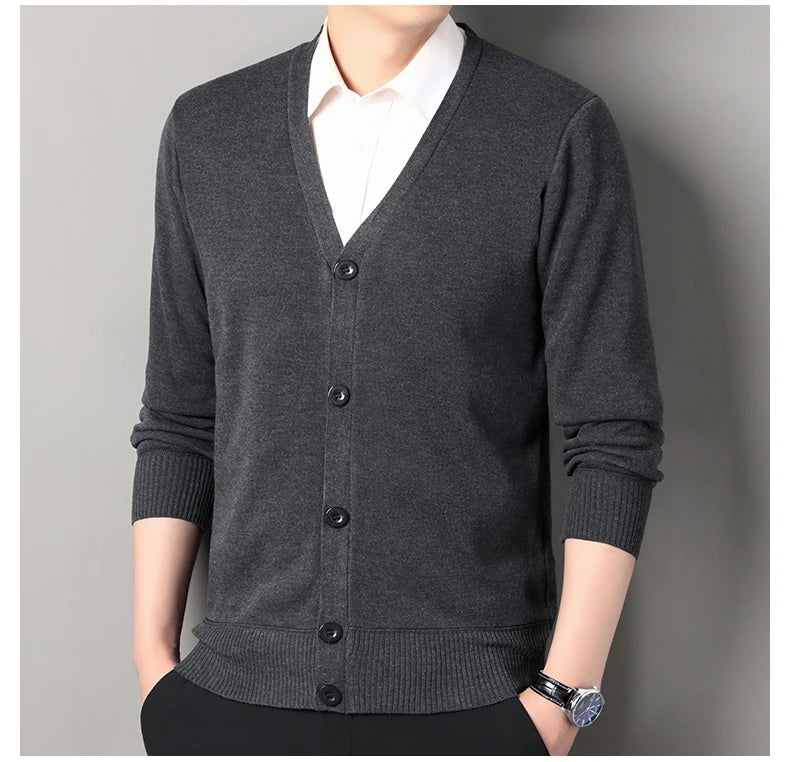 Men's Fleece Knit Cardigan Jacket