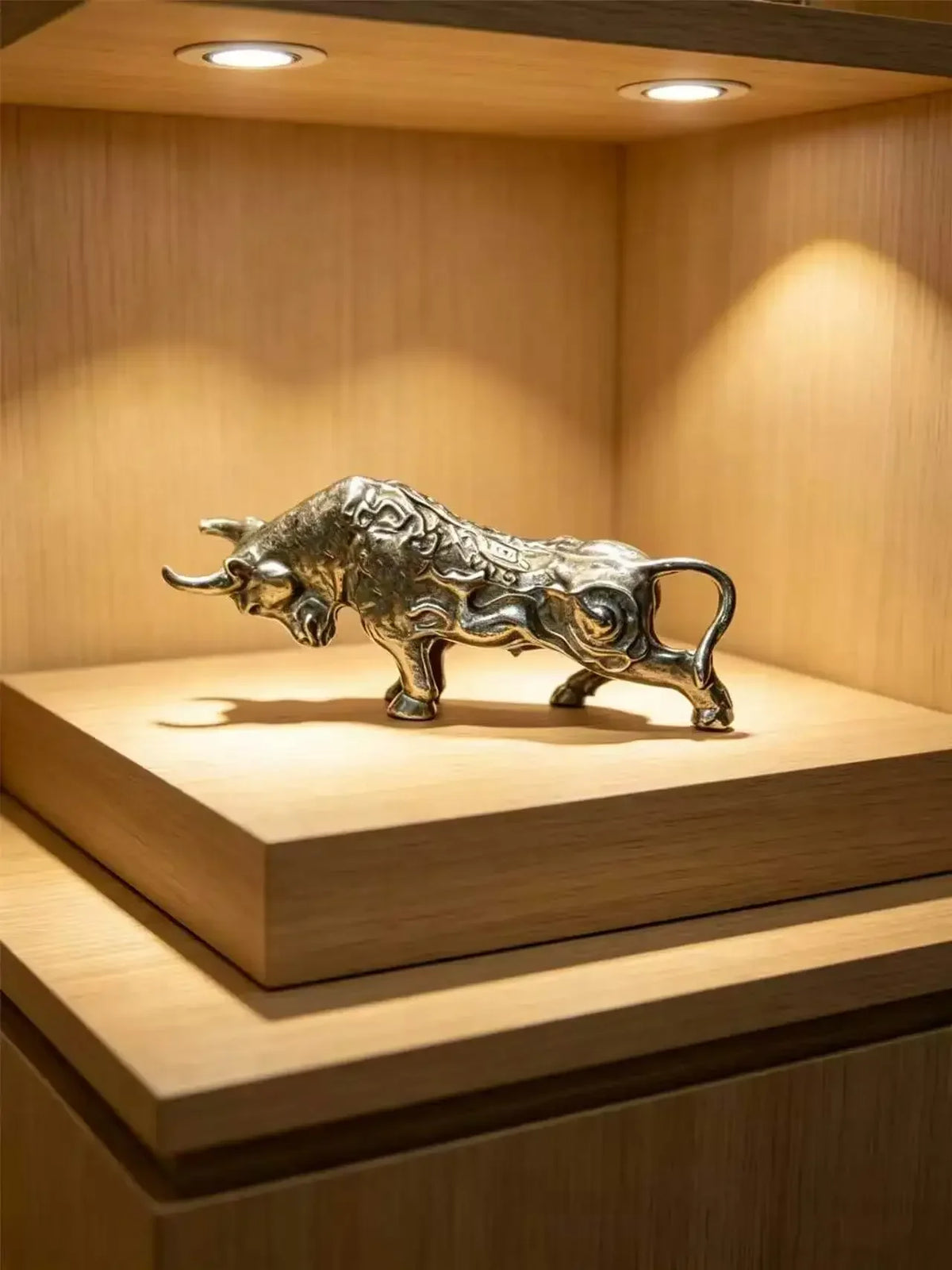 Lucky Brass Bull Desk Figurine