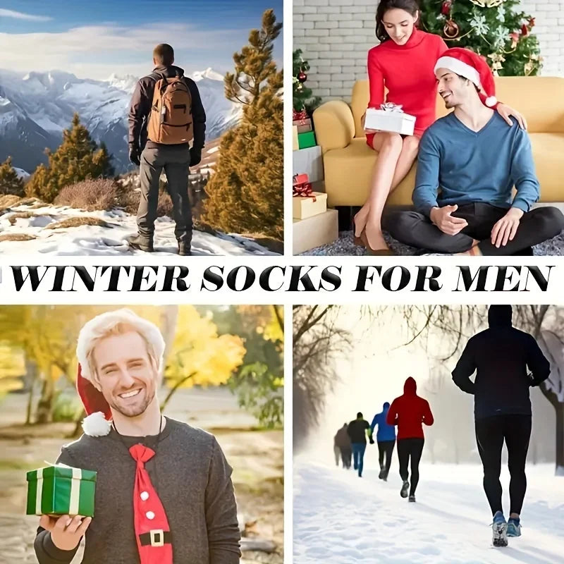 Men's Thick Warm Mid-Calf Socks (3/5 Pairs)