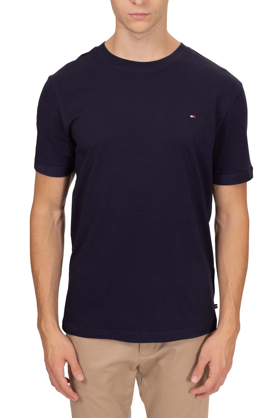 TOMMY HILFIGER - T-shirt uomo regular con logo flag  - Taglia XL-3