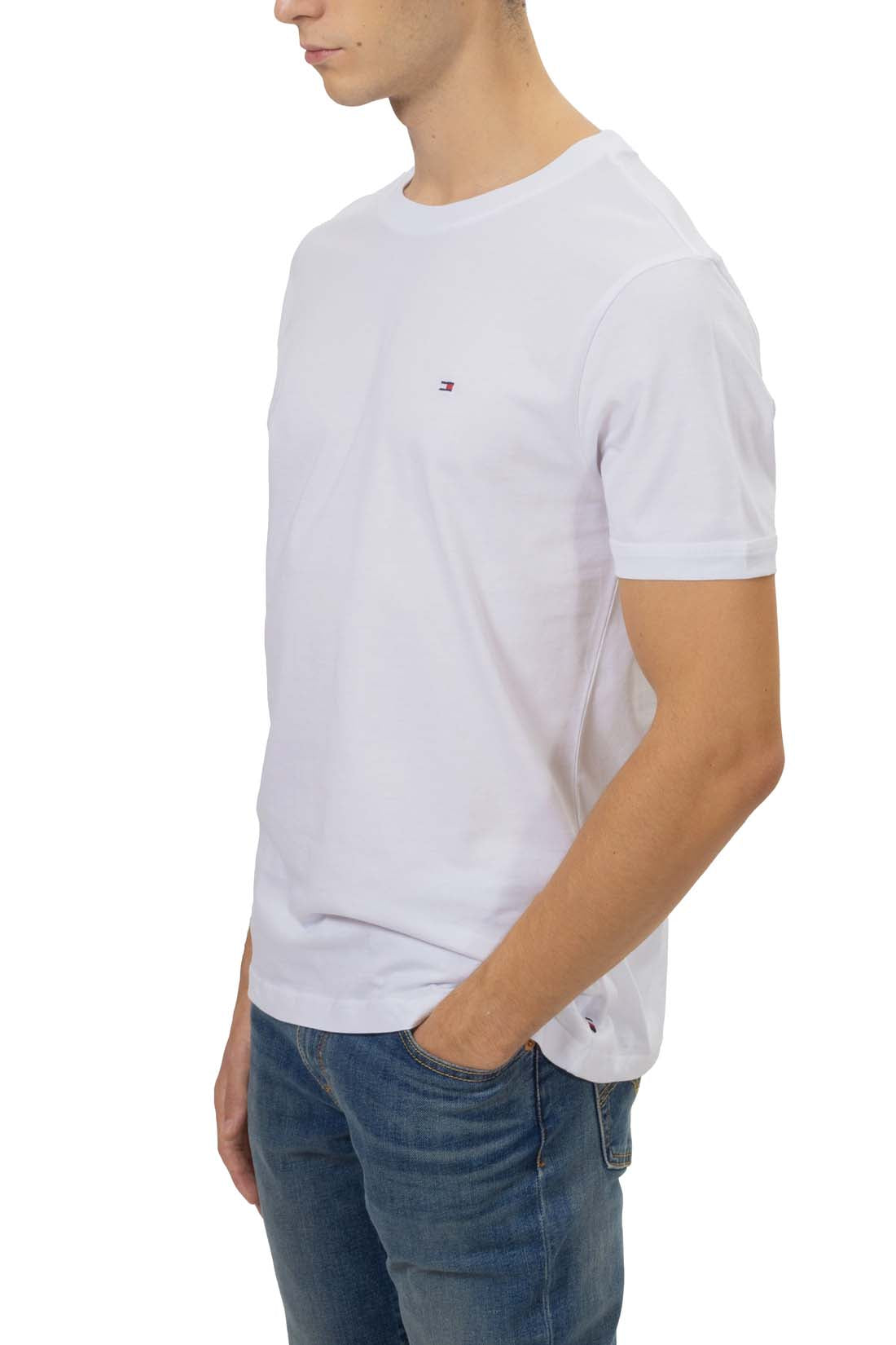 TOMMY HILFIGER - T-shirt uomo regular con logo flag  - Taglia XL-5
