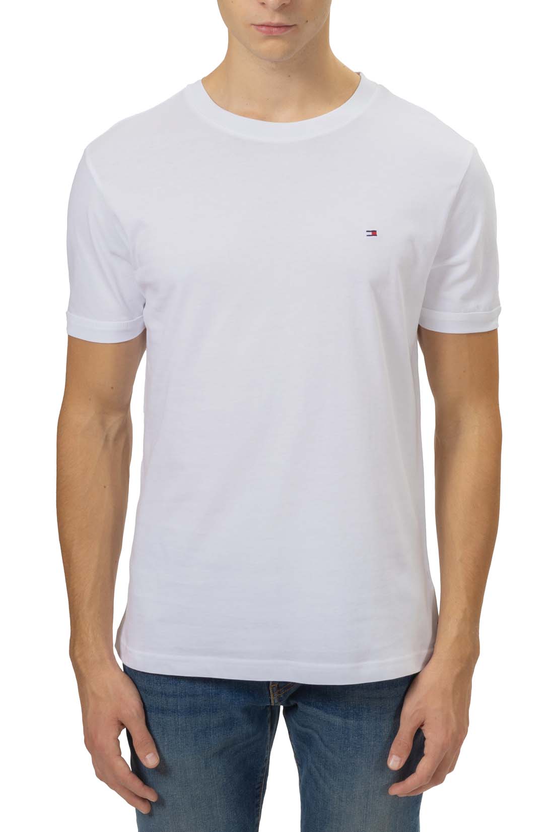 TOMMY HILFIGER - T-shirt uomo regular con logo flag  - Taglia XL-7
