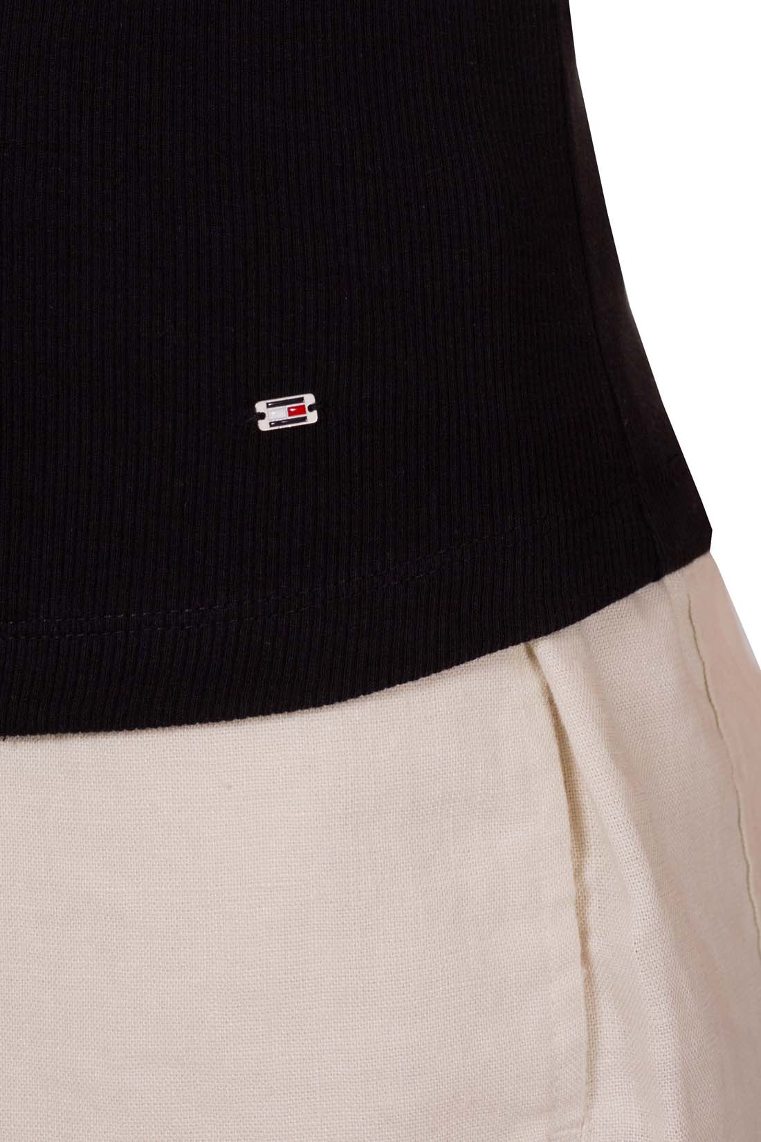 TOMMY HILFIGER - T-shirt donna slim a costine  - Taglia XL-8