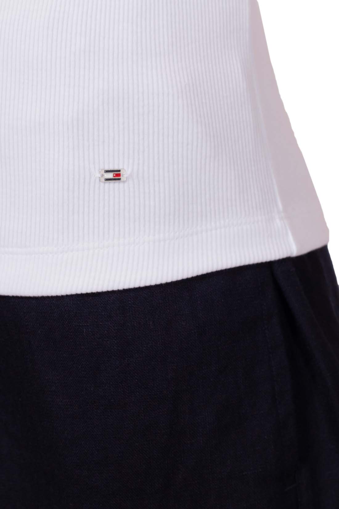 TOMMY HILFIGER - T-shirt donna slim a costine  - Taglia XL-16