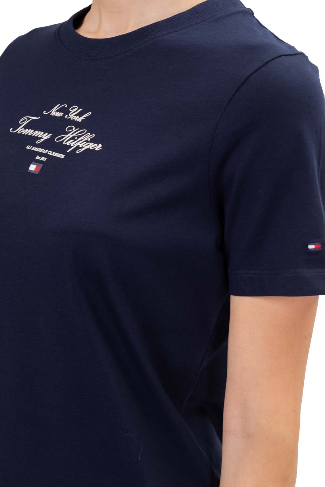 TOMMY HILFIGER - T-shirt donna regular con logo  - Taglia XL-0