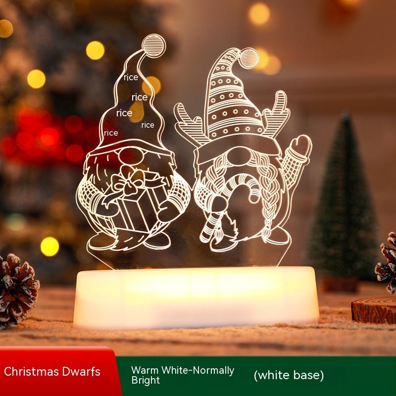 3D Christmas LED Night Light – Acrylic Holiday Lamp, Christmas Decoration & Kids Gift