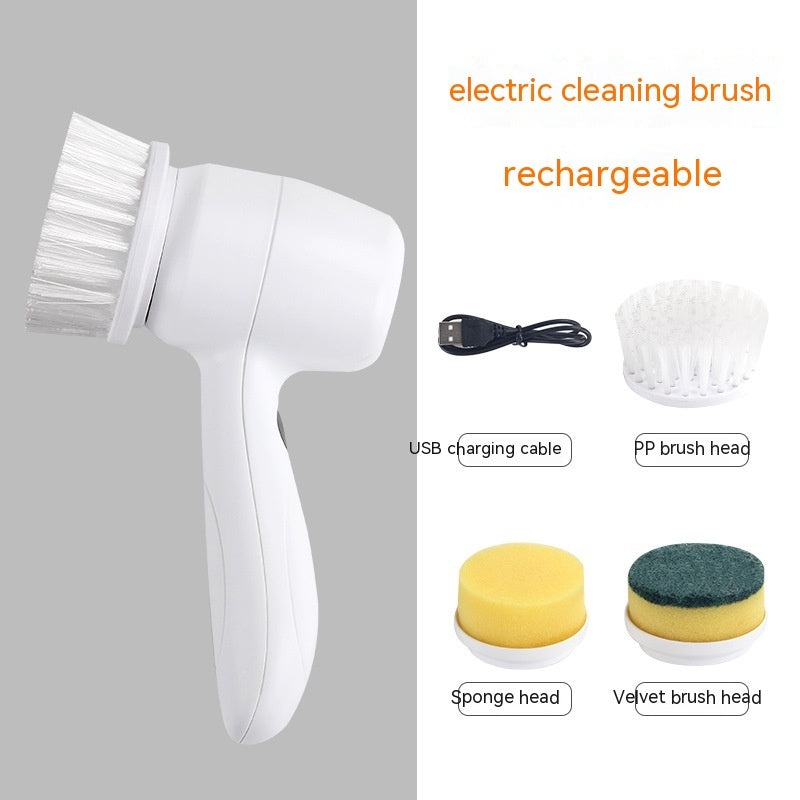 Cordless Electric Spin Scrubber – Rechargeable Cleaning Brush with Replaceable Heads