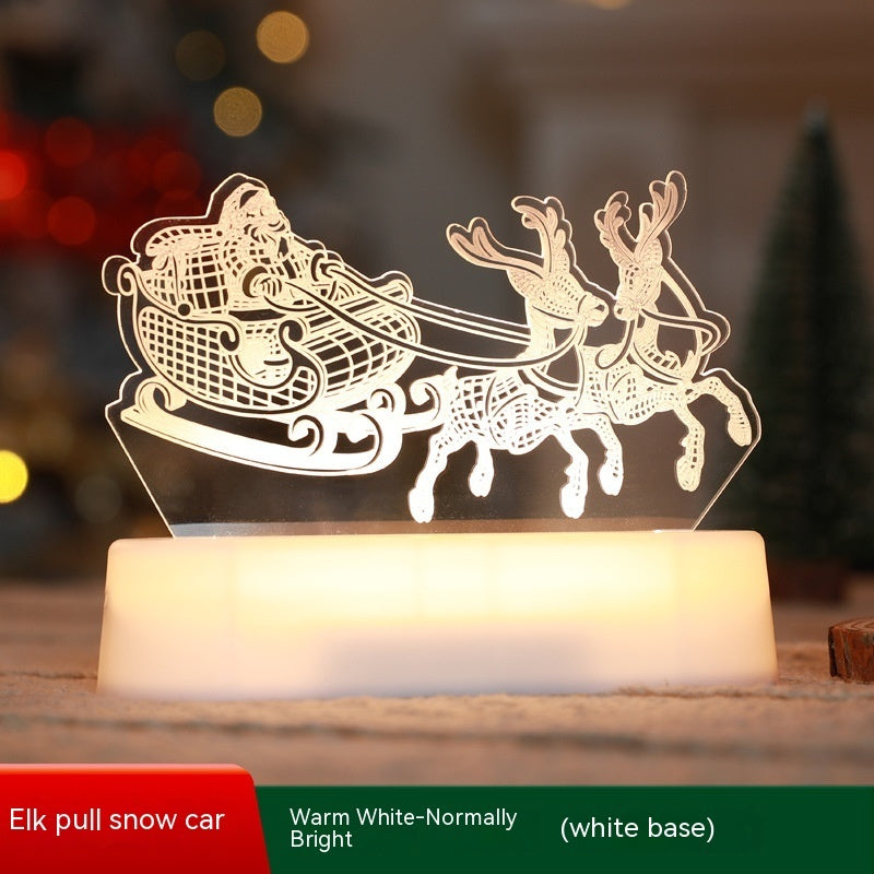 3D Christmas LED Night Light – Acrylic Holiday Lamp, Christmas Decoration & Kids Gift