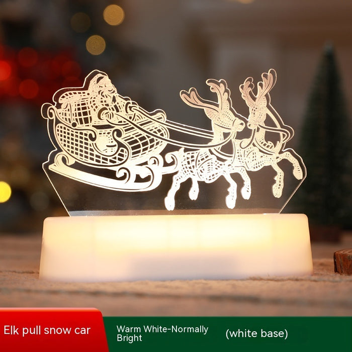 3D Christmas LED Night Light – Acrylic Holiday Lamp, Christmas Decoration & Kids Gift