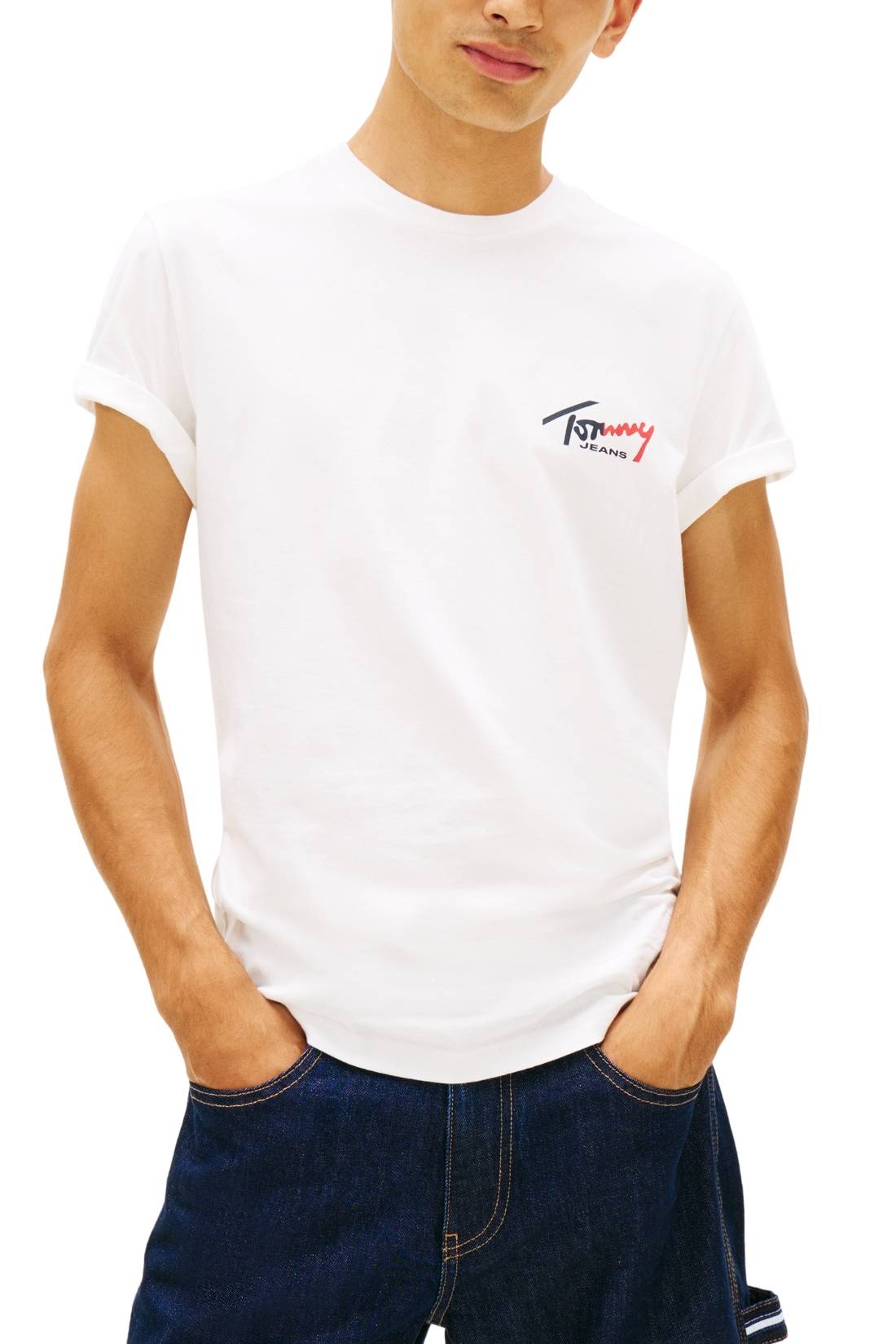 TOMMY JEANS - T-shirt uomo regular con logo  - Taglia 3XL-4