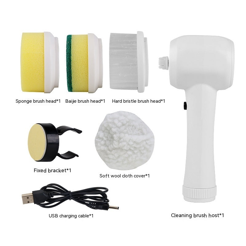 Cordless Electric Spin Scrubber – Rechargeable Cleaning Brush with Replaceable Heads